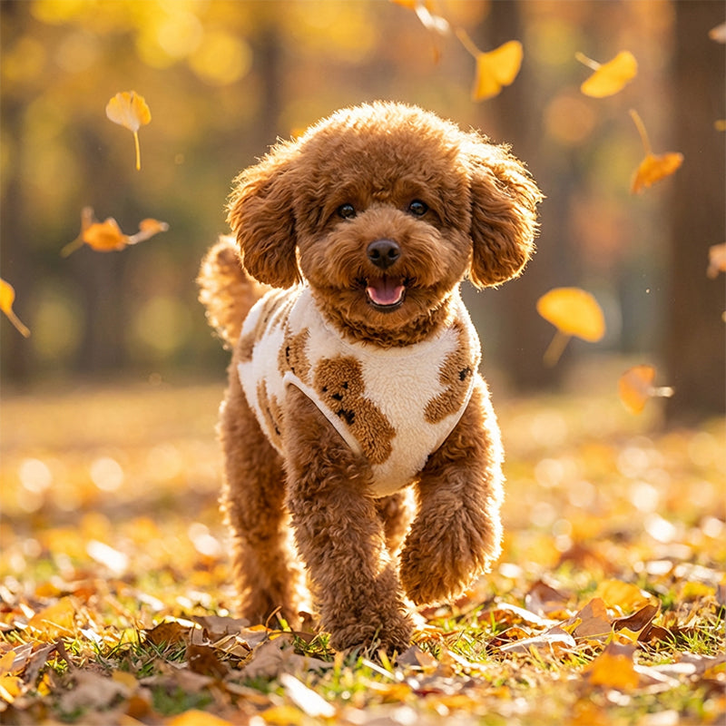 🐶 50% Off for a Limited Time! ✨ Cute Fleece-Lined Pet Vest — Warm, Stretchy, and Featuring a Bear Pattern 🧸