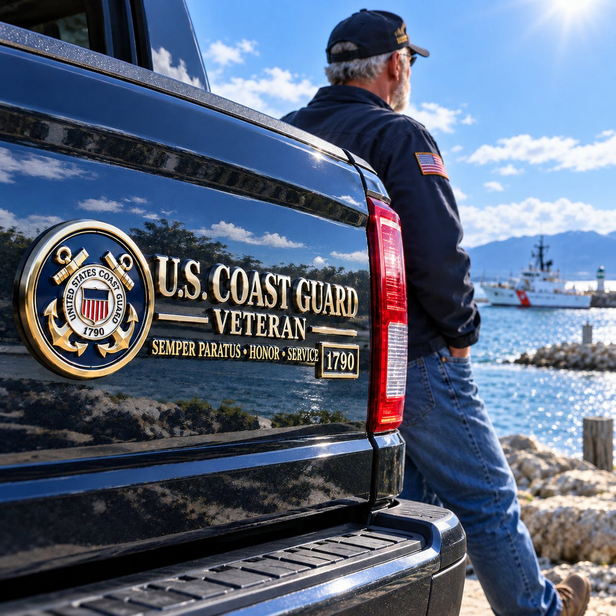 ποΈ3D Metal Veteran Honor Auto Badge | For daily driving & veteran gatherings