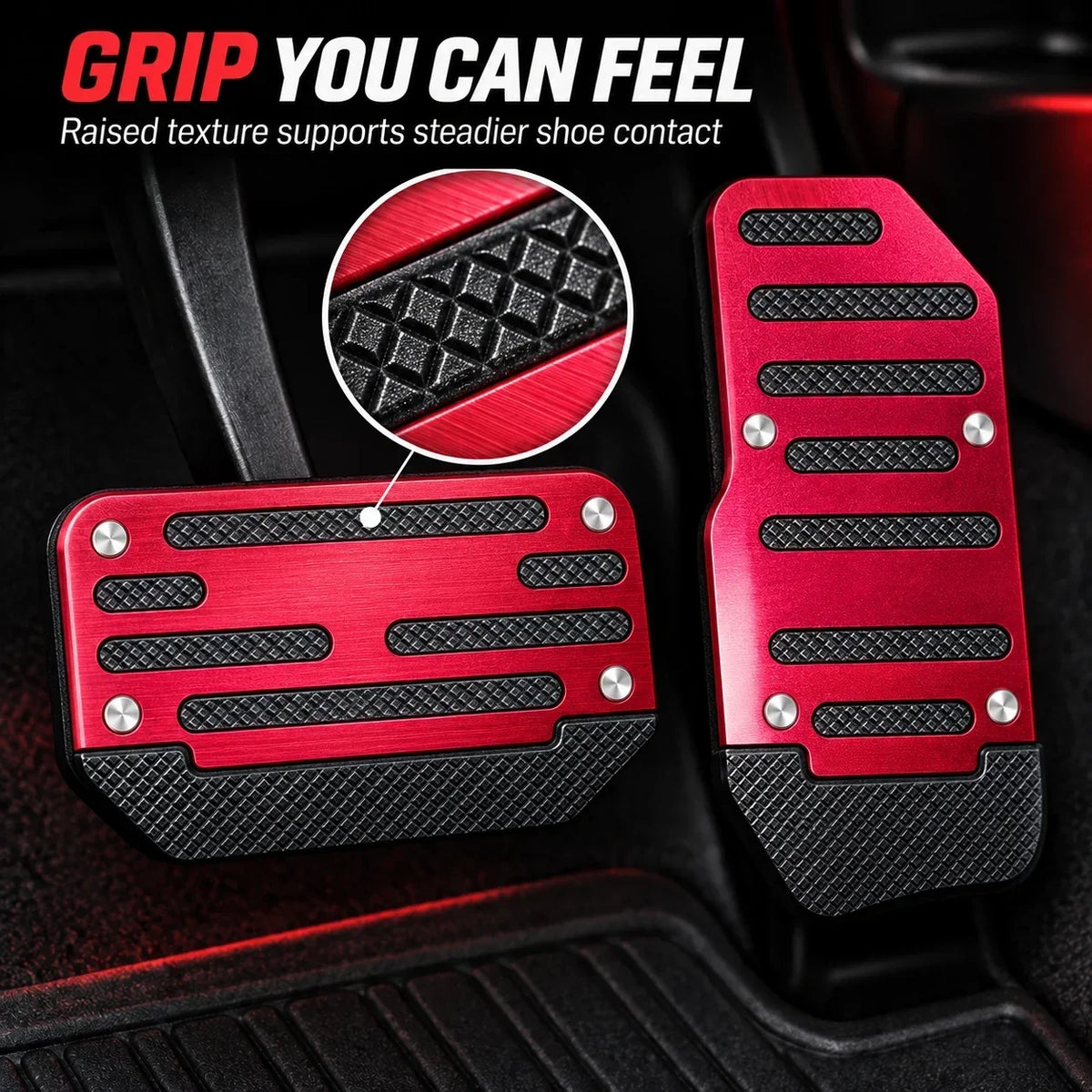 🚗💥Car Pedal Covers, Aluminum Alloy Sets for Automatic & Manual Vehicles