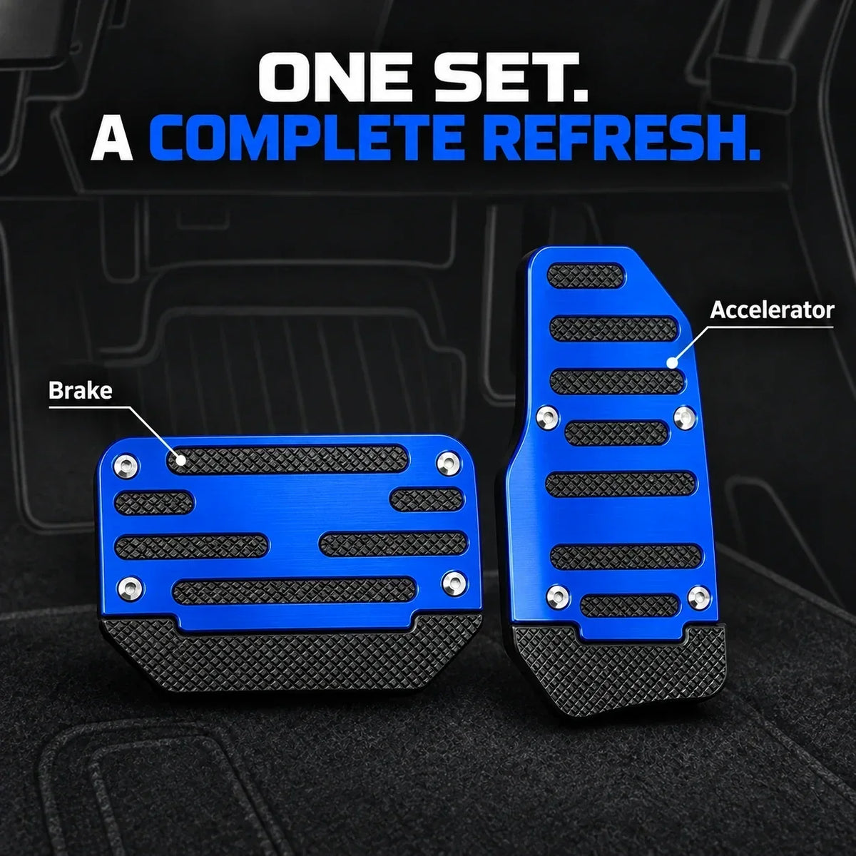 🚗💥Car Pedal Covers, Aluminum Alloy Sets for Automatic & Manual Vehicles
