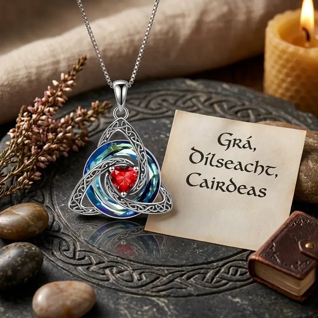 💎🔮Birthstone Celtic Trinity Knot Necklace