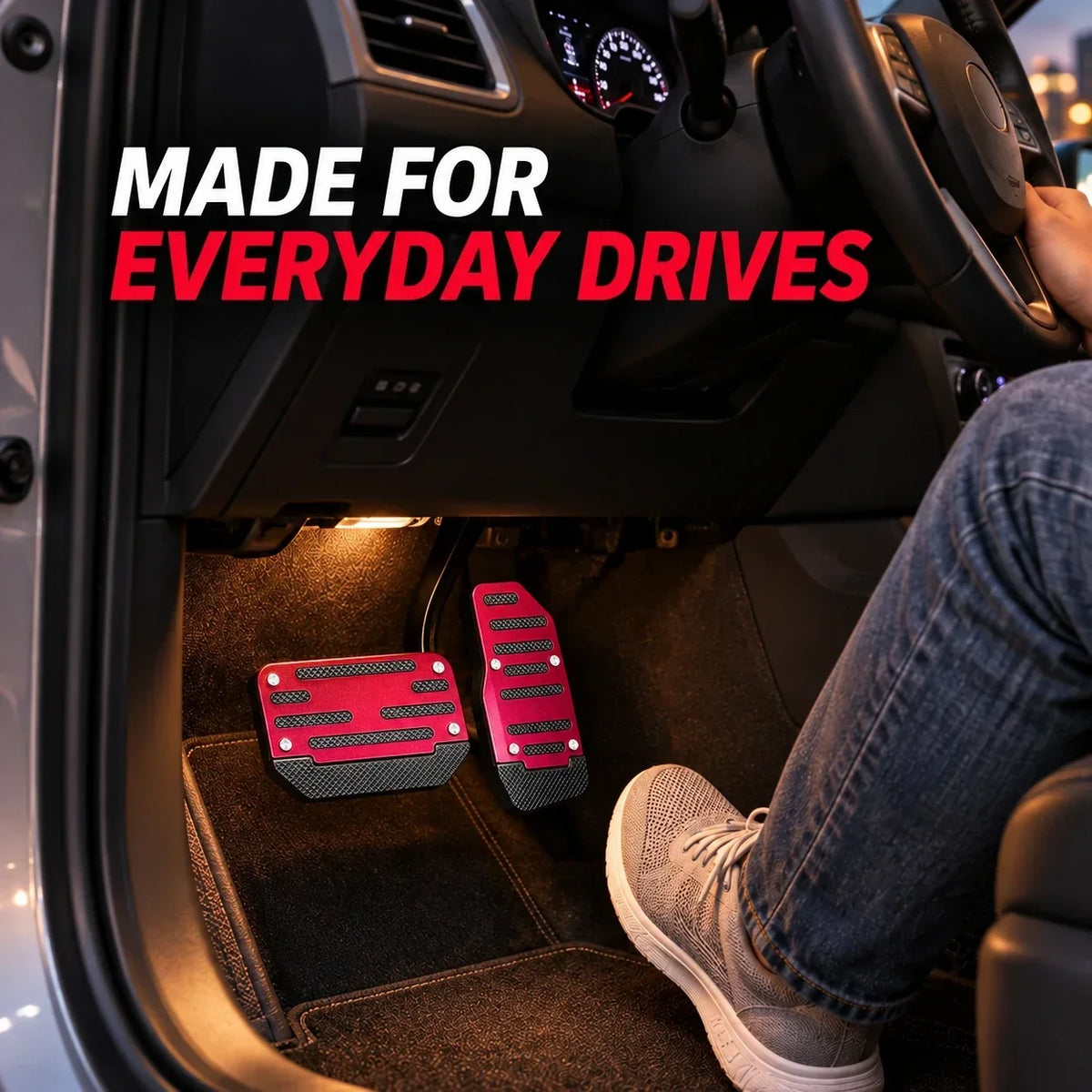 🚗💥Car Pedal Covers, Aluminum Alloy Sets for Automatic & Manual Vehicles