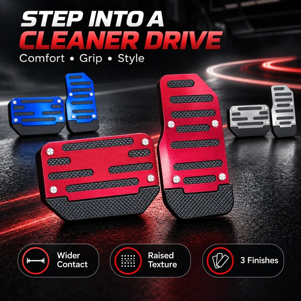 🚗💥Car Pedal Covers, Aluminum Alloy Sets for Automatic & Manual Vehicles