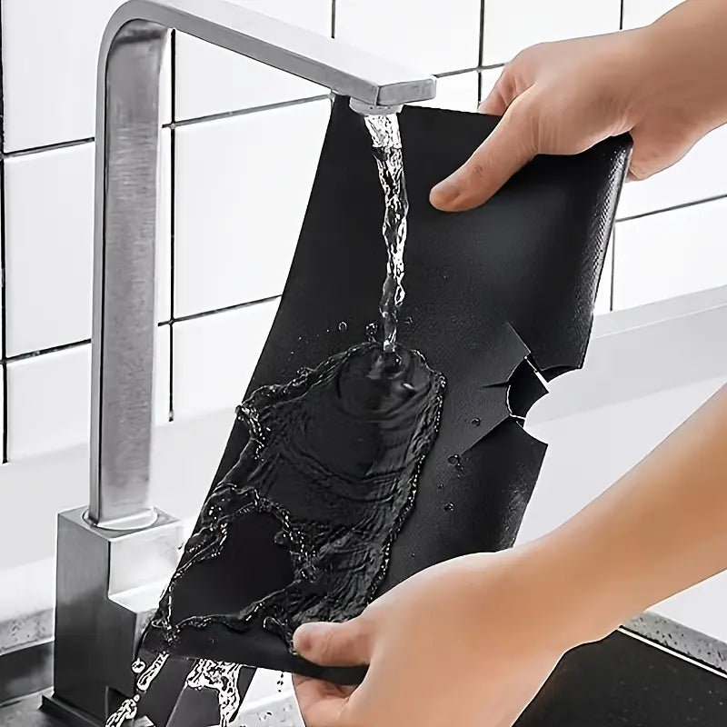 ✨4-Piece Reusable Non-Stick Gas Stove Burner Covers – Heat-Resistant & Washable