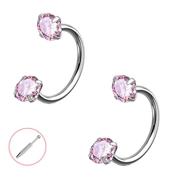 Horseshoe-shaped nose ring – internally threaded and comfortable