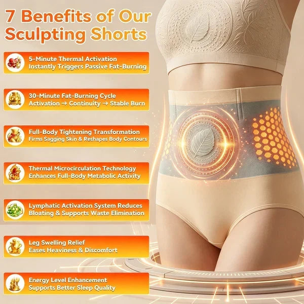 2026 Moringa and Berberine 4-in-1 Micro-Particle Body-Sculpting Fat-Burning Shorts