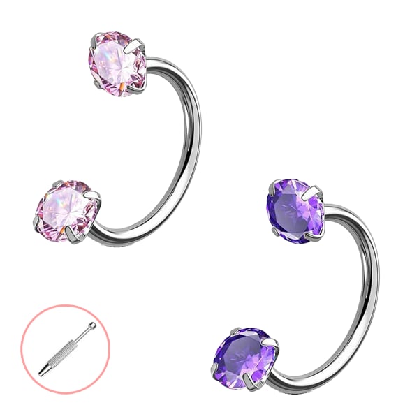 Horseshoe-shaped nose ring – internally threaded and comfortable