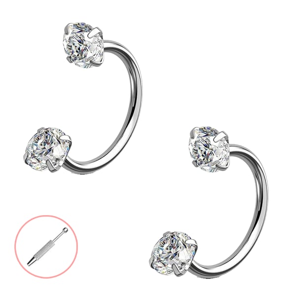 Horseshoe-shaped nose ring – internally threaded and comfortable