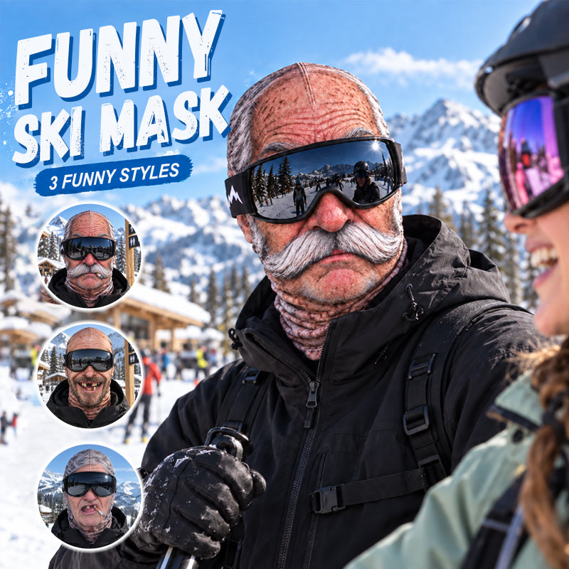🎁😂 Fun, realistic ski mask - the perfect gift for winter enthusiasts!
