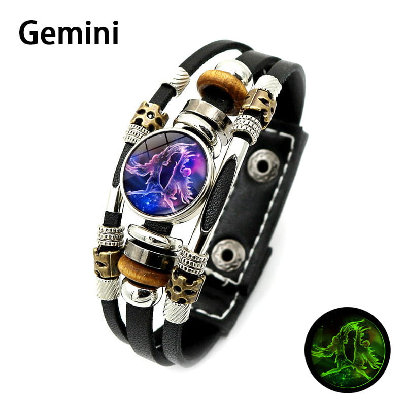 🌌 Zodiac sign bracelet that glows in the dar