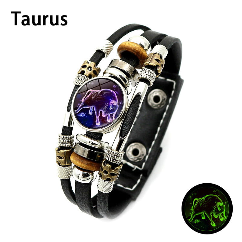 🌌 Zodiac sign bracelet that glows in the dar