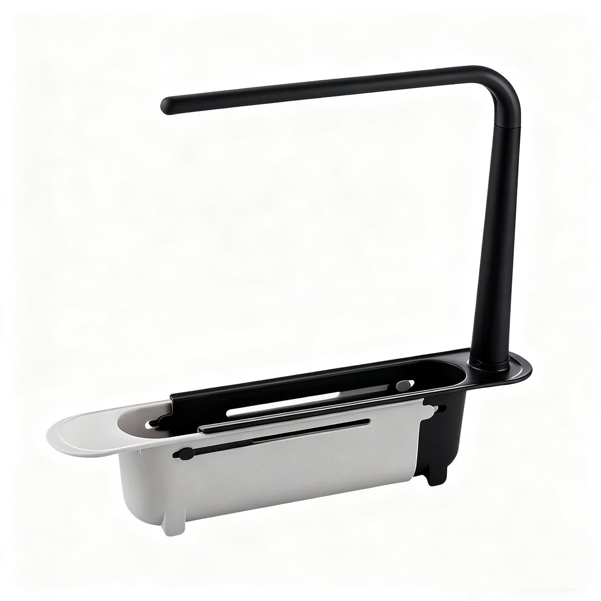 🔥✨ Adjustable Telescopic Kitchen Sink Organizer — Combines Draining, Drying, and Storage in One