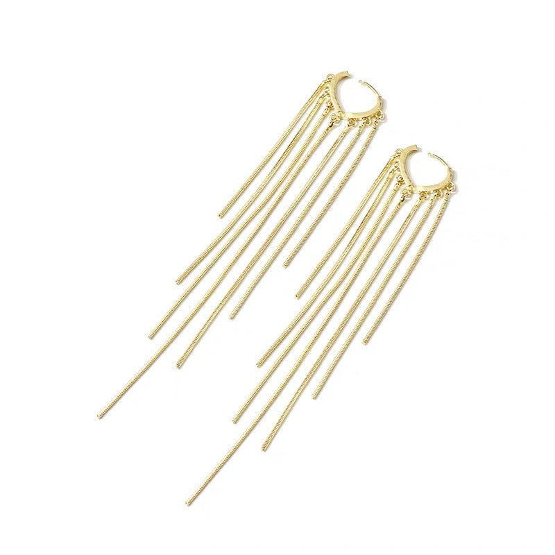 🔥Limited-time 50% discount✨Long tassel earrings, 14k gold-plated, for women