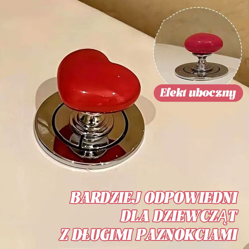 Colorful Heart-Shaped Loved Toilet Tank Press Helper.