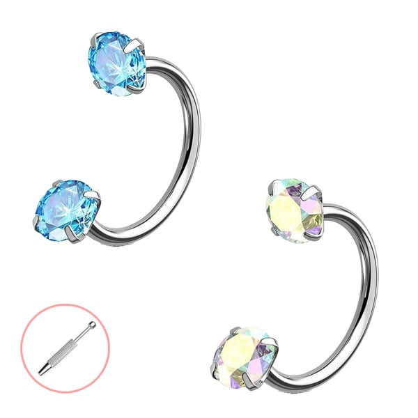 Horseshoe-shaped nose ring – internally threaded and comfortable