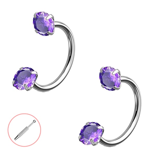 Horseshoe-shaped nose ring – internally threaded and comfortable