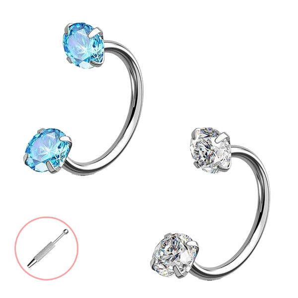 Horseshoe-shaped nose ring – internally threaded and comfortable