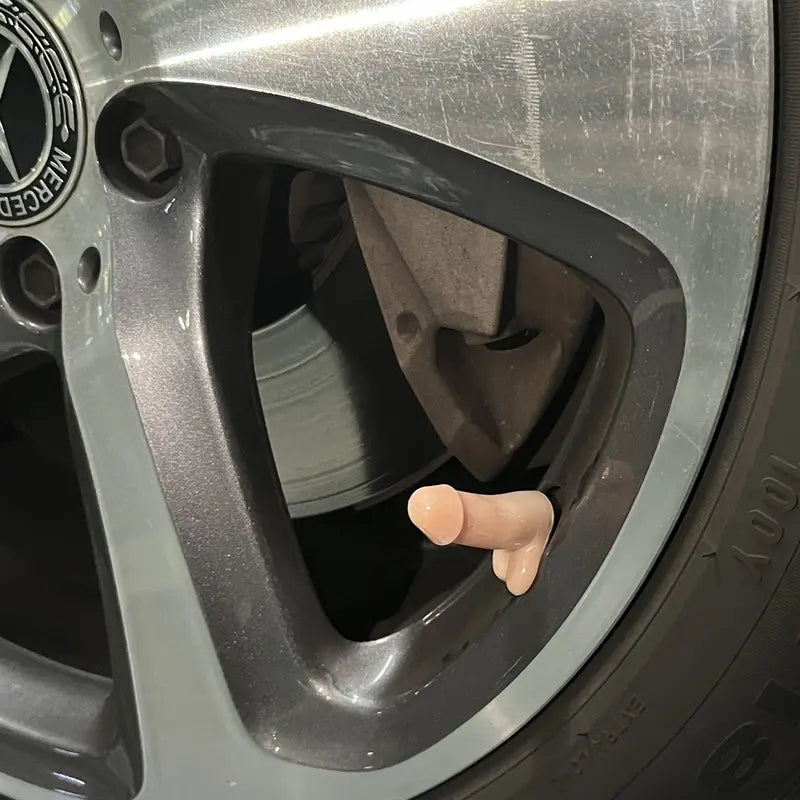 🚗😂4-PCS Creative Funny Middle Finger Valve Stem Caps – Waterproof & Dustproof Tire Air Caps for Cars & Bikes