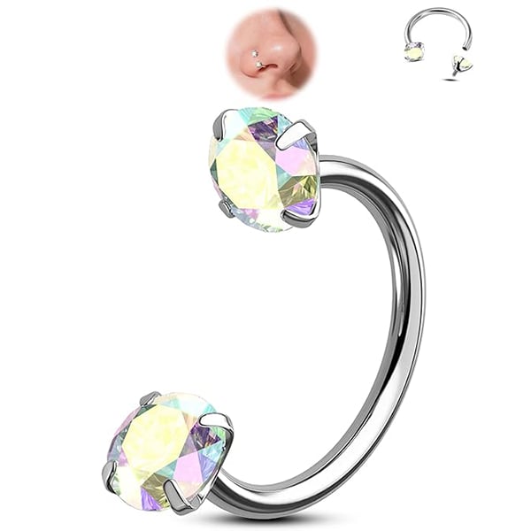 Horseshoe-shaped nose ring – internally threaded and comfortable