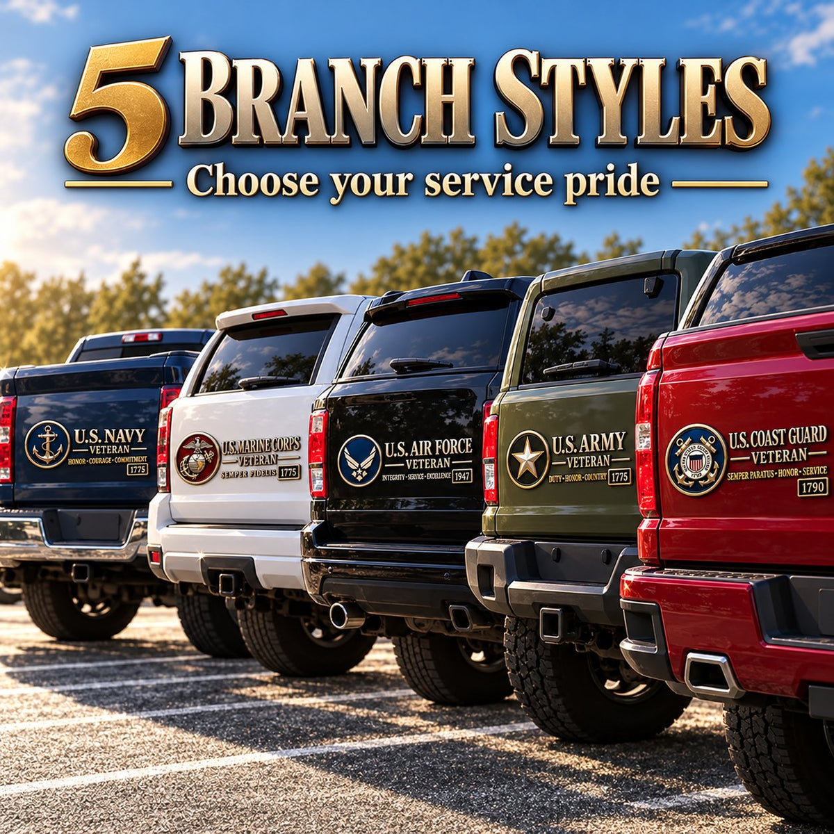 🎖️3D Metal Veteran Honor Auto Badge | For daily driving & veteran gatherings