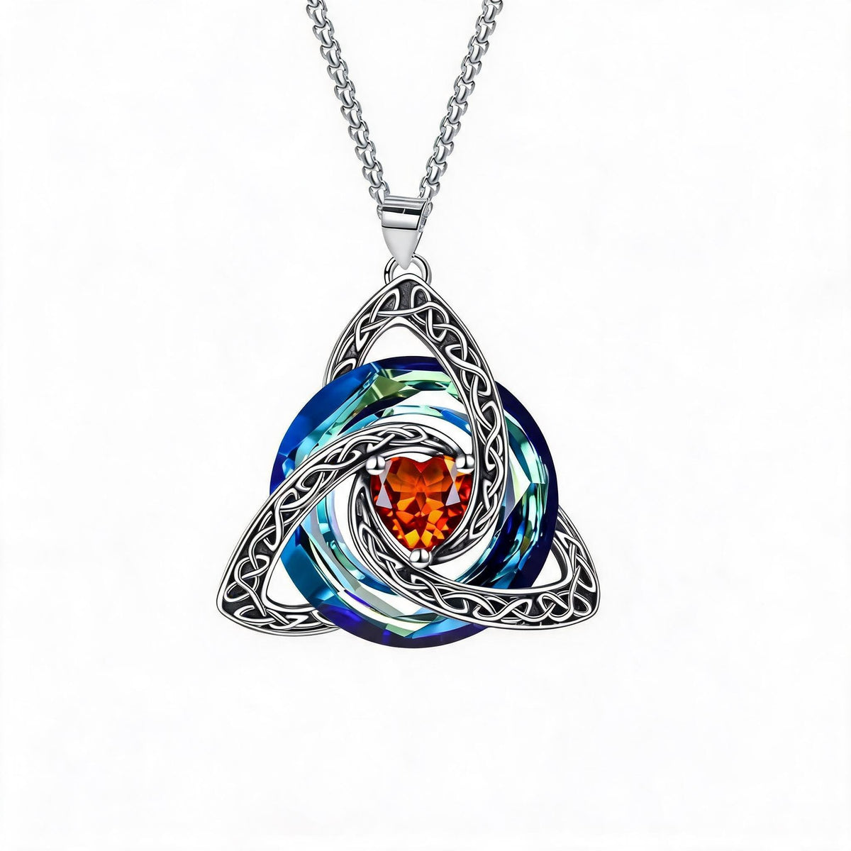 💎🔮Birthstone Celtic Trinity Knot Necklace
