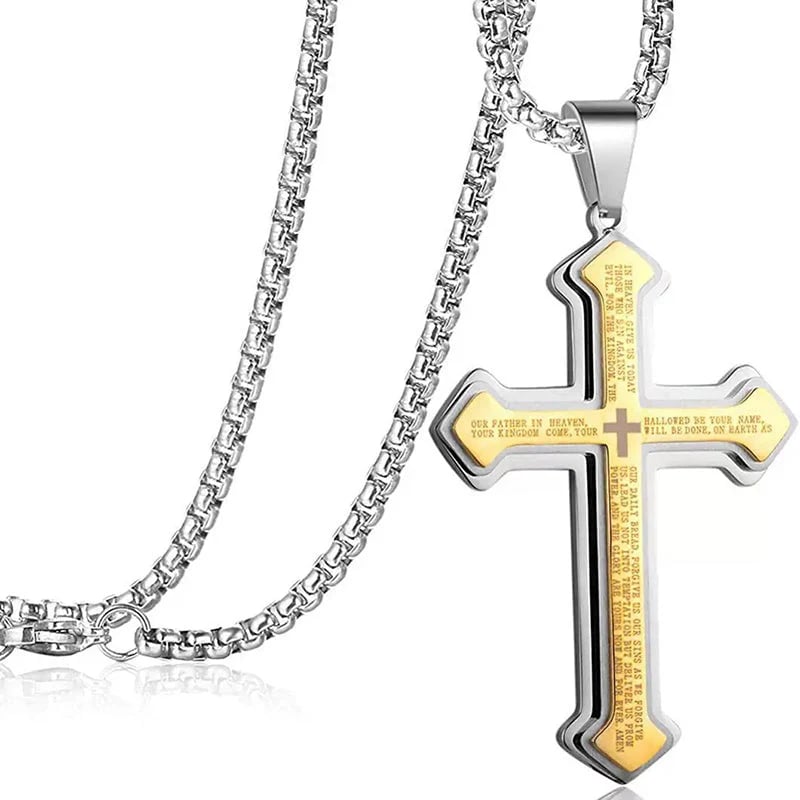 ✝️ Lord's Prayer Cross Necklace