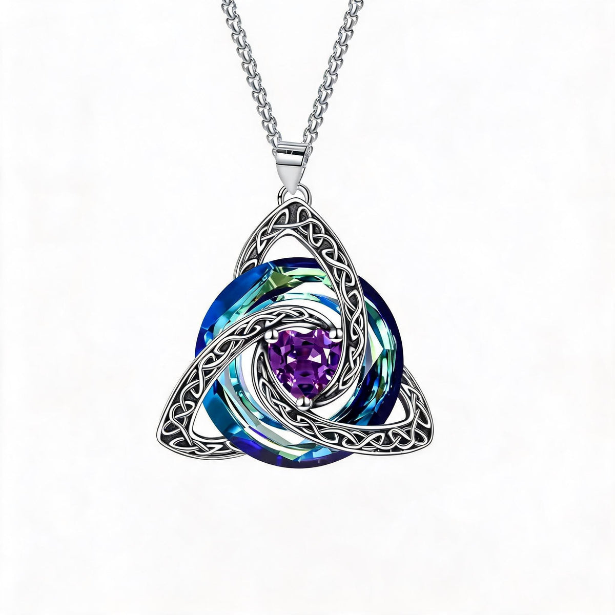 💎🔮Birthstone Celtic Trinity Knot Necklace