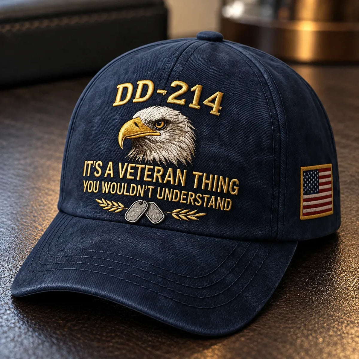 100% Handmade DD-214 Veteran Honor Embroidered Cap - Buy 2 Get Extra 10% Off