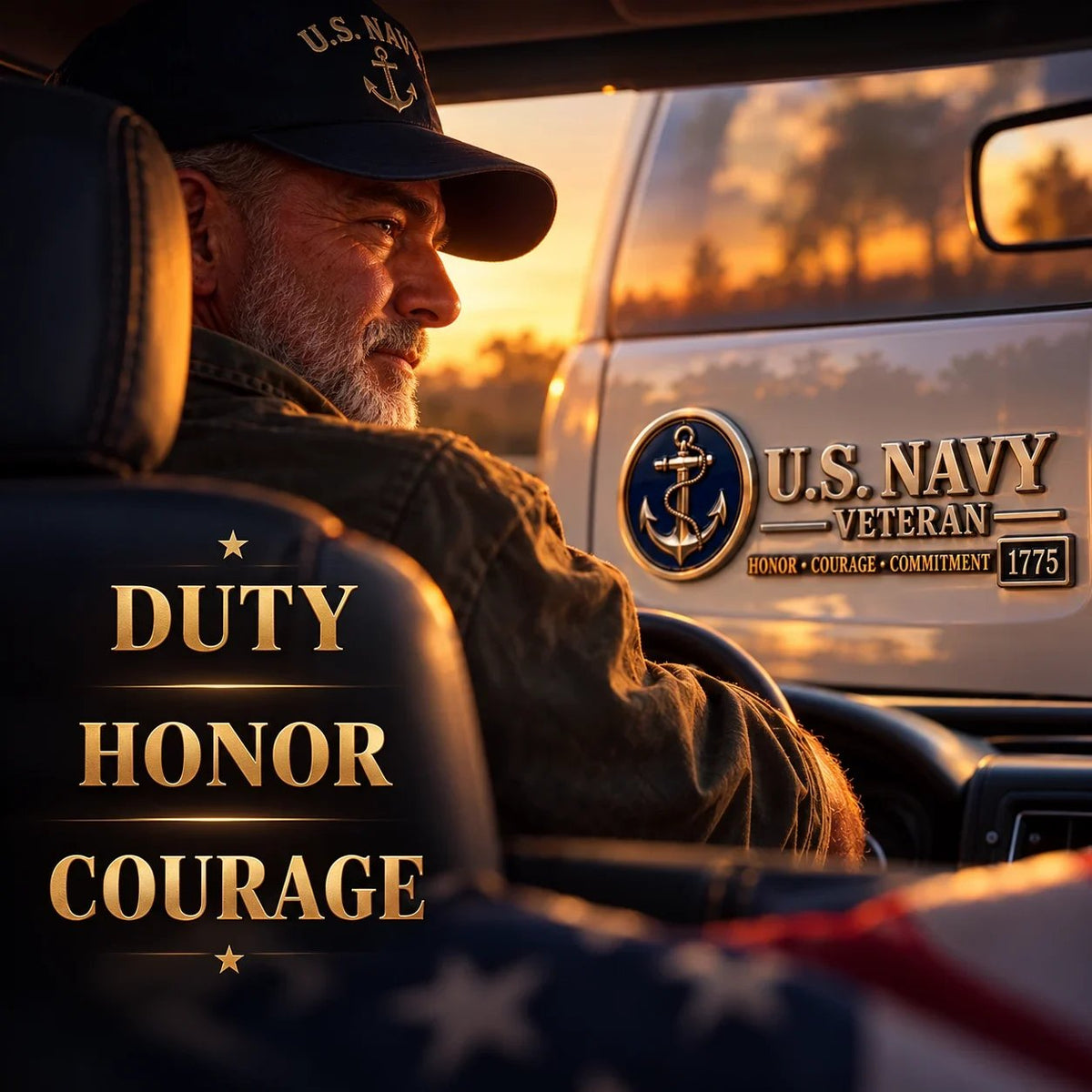 🎖️3D Metal Veteran Honor Auto Badge | For daily driving & veteran gatherings