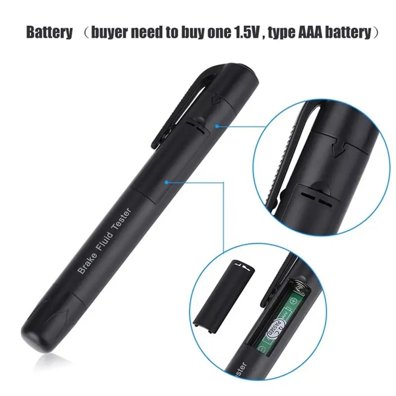 🚗 Portable test pen for brake fluid, for DOT 3 / DOT 4 / DOT 5.
