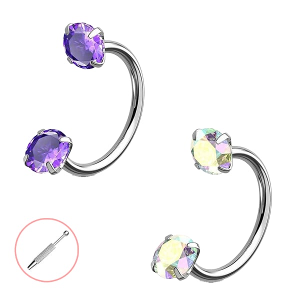 Horseshoe-shaped nose ring – internally threaded and comfortable