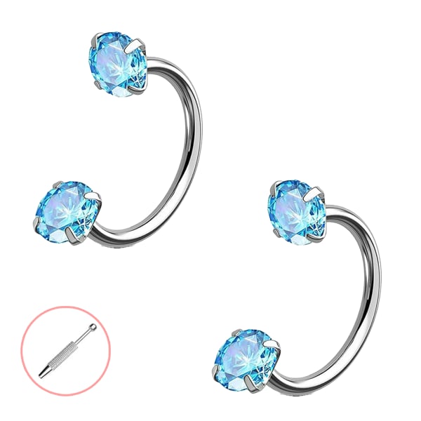 Horseshoe-shaped nose ring – internally threaded and comfortable