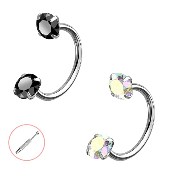 Horseshoe-shaped nose ring – internally threaded and comfortable