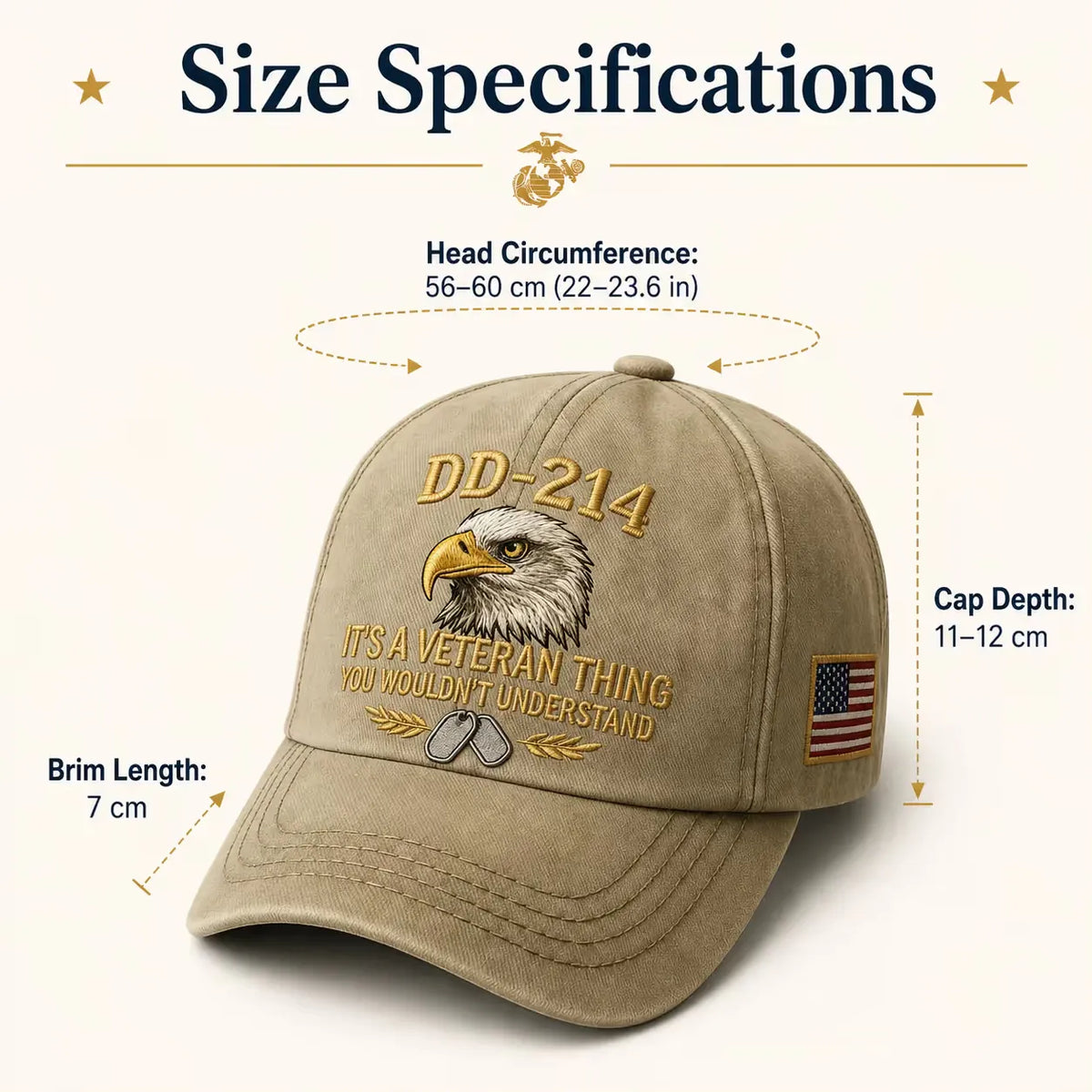 100% Handmade DD-214 Veteran Honor Embroidered Cap - Buy 2 Get Extra 10% Off