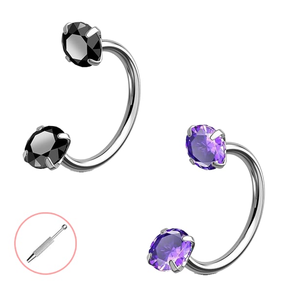 Horseshoe-shaped nose ring – internally threaded and comfortable