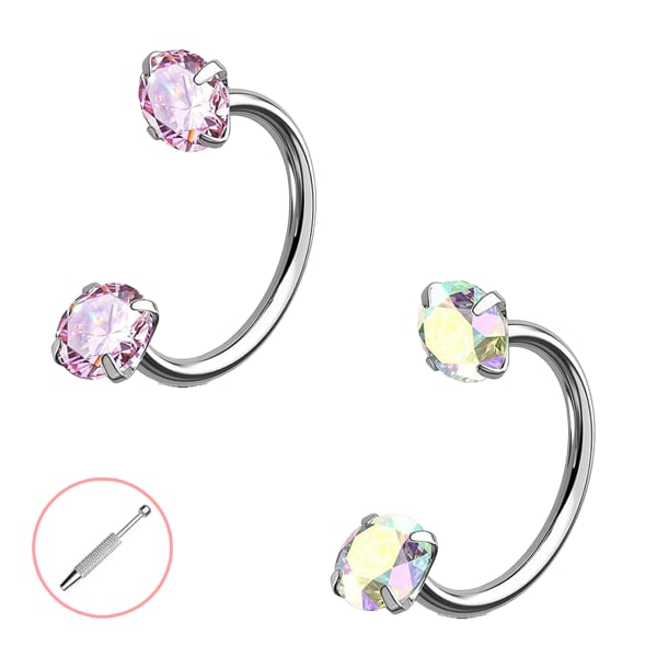 Horseshoe-shaped nose ring – internally threaded and comfortable