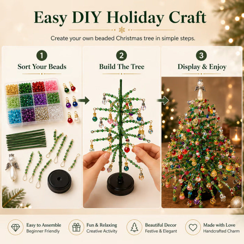 🎄✨Easy DIY Holiday Craft / Beaded Christmas Tree