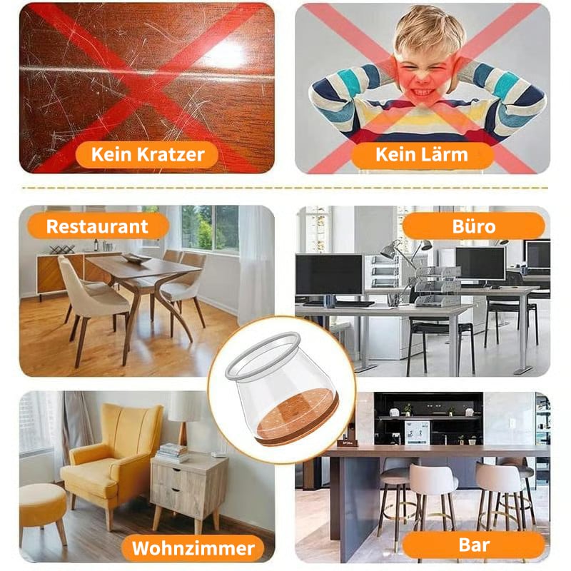 ✨ Universal Rubber Chair Leg Protectors - Suitable for all chair leg shapes, scratch-resistant and durable, the ultimate solution to protect your floors.