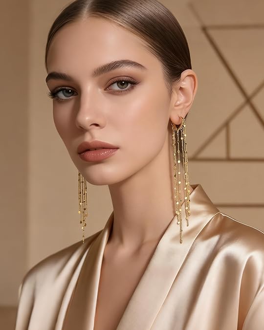 🔥Limited-time 50% discount✨Long tassel earrings, 14k gold-plated, for women