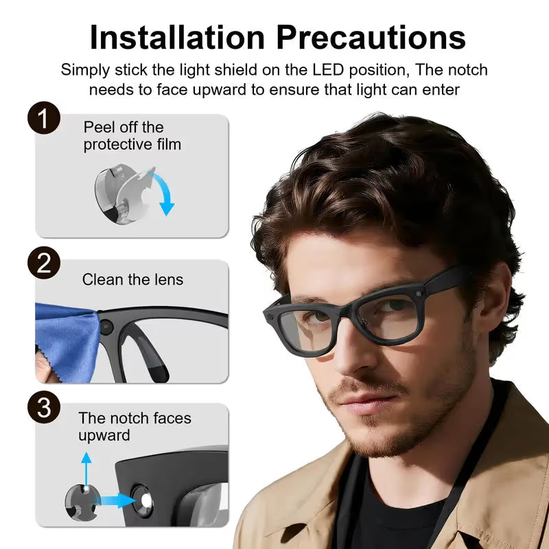 😎 LED Privacy Stickers for Smart Glasses — Invisible Privacy Shield Stickers