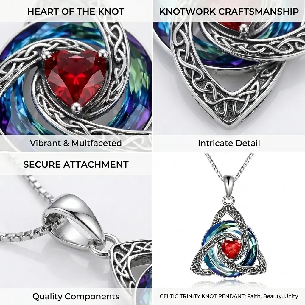 💎🔮Birthstone Celtic Trinity Knot Necklace