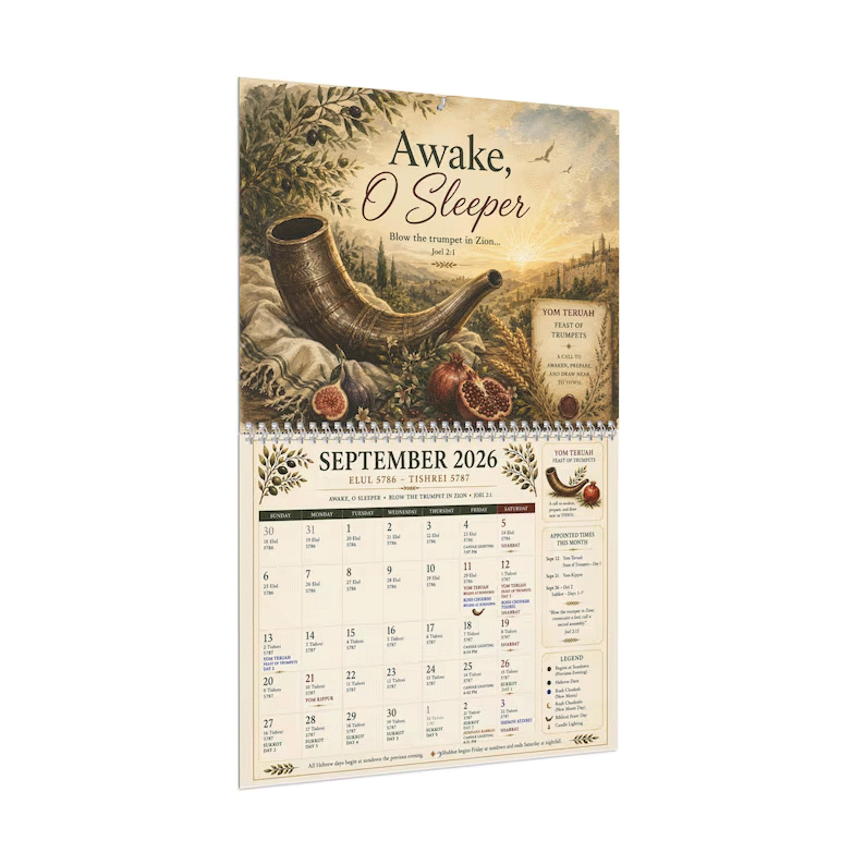 📅✨Biblical Hebrew Calendar 5787 | 2026-2027 Appointed Times Wall Calendar | Feast Days, Hebrew Dates and Shabbat