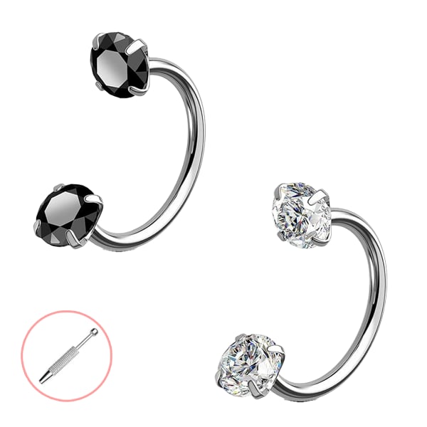 Horseshoe-shaped nose ring – internally threaded and comfortable