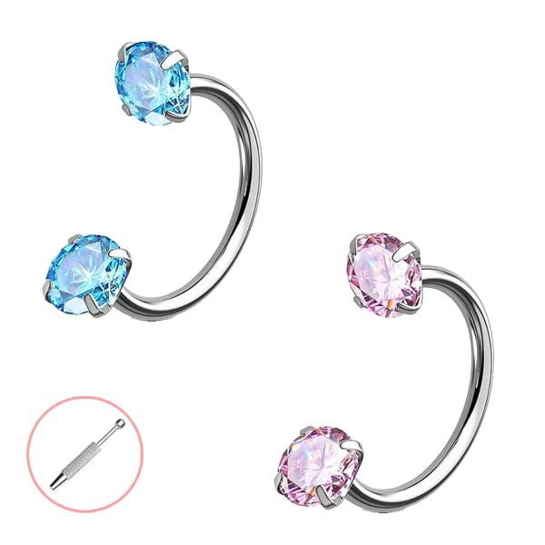 Horseshoe-shaped nose ring – internally threaded and comfortable
