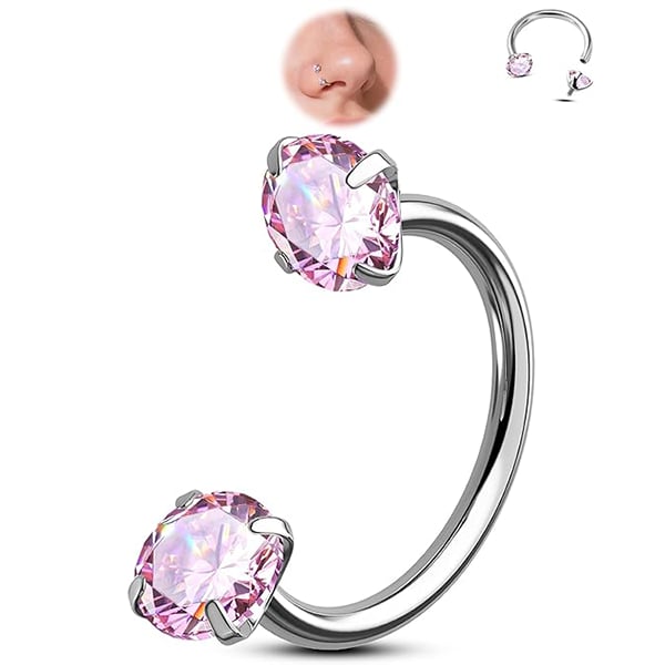 Horseshoe-shaped nose ring – internally threaded and comfortable