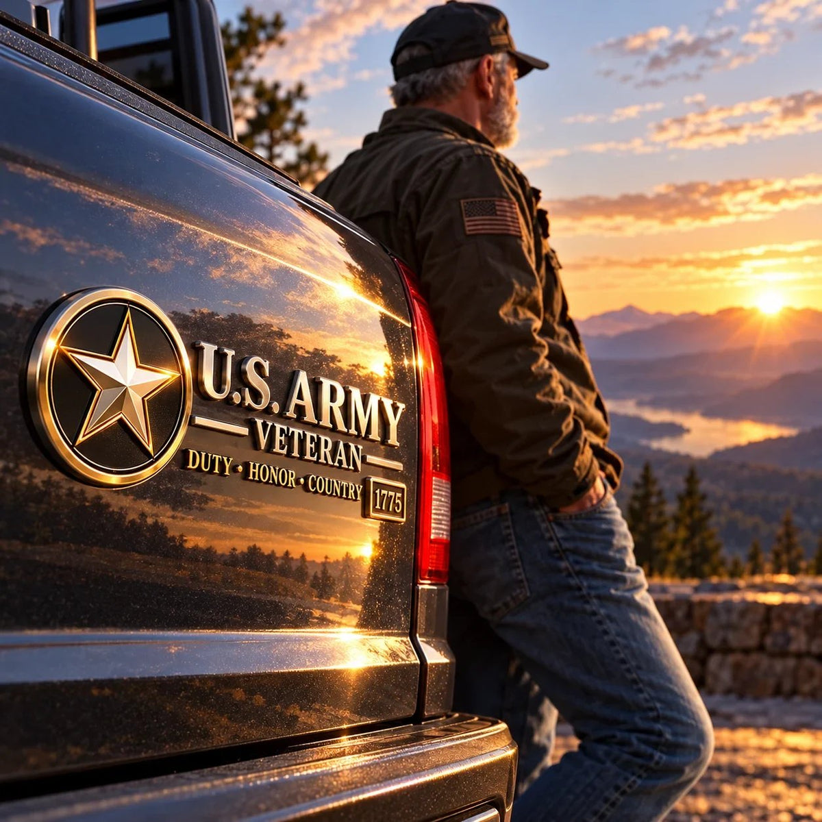 🎖️3D Metal Veteran Honor Auto Badge | For daily driving & veteran gatherings