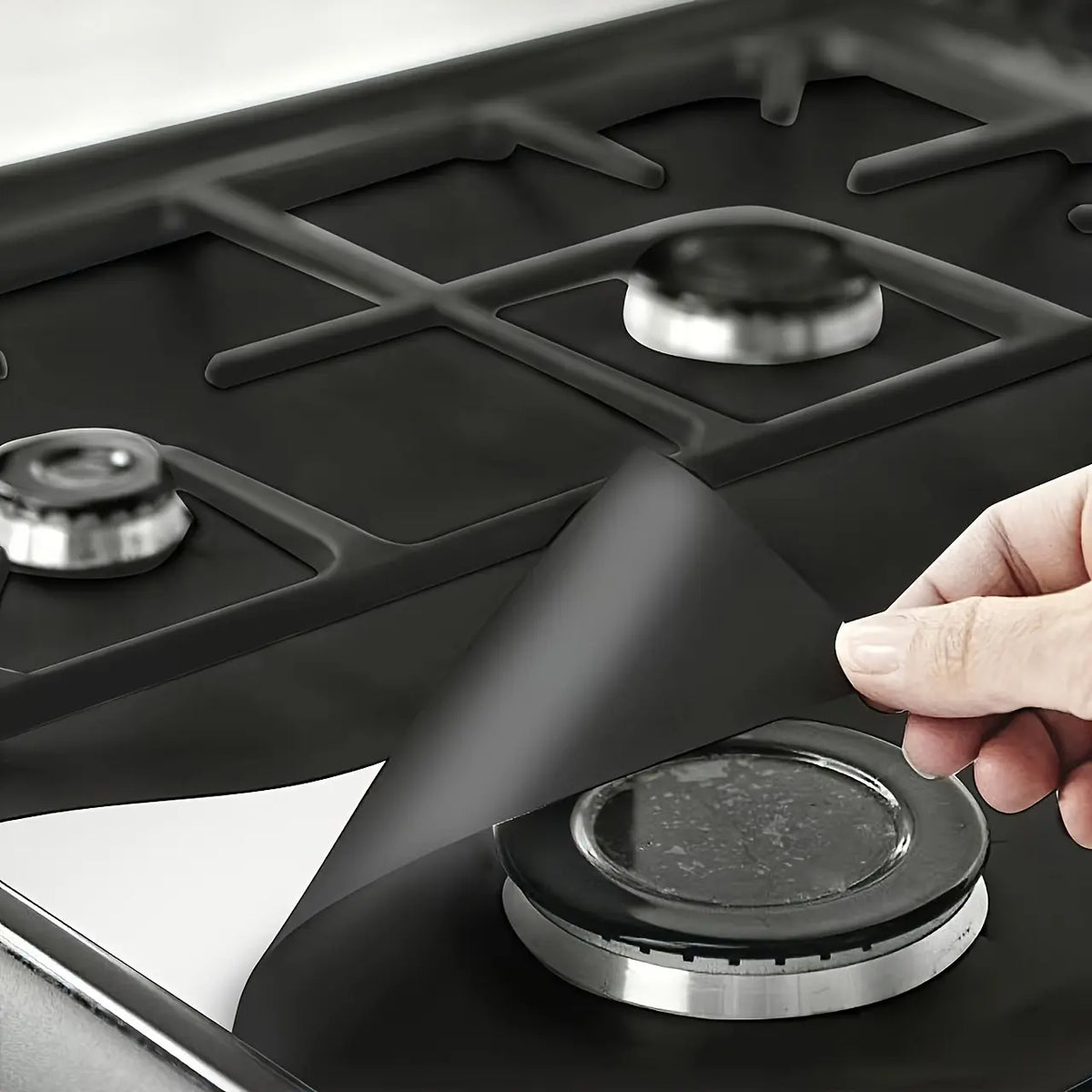✨4-Piece Reusable Non-Stick Gas Stove Burner Covers – Heat-Resistant & Washable