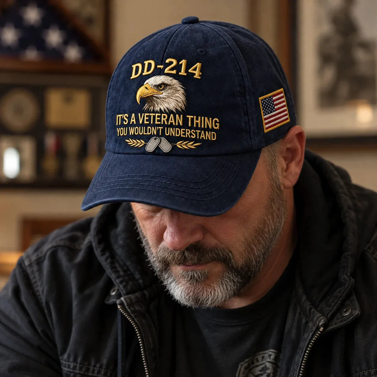 100% Handmade DD-214 Veteran Honor Embroidered Cap - Buy 2 Get Extra 10% Off