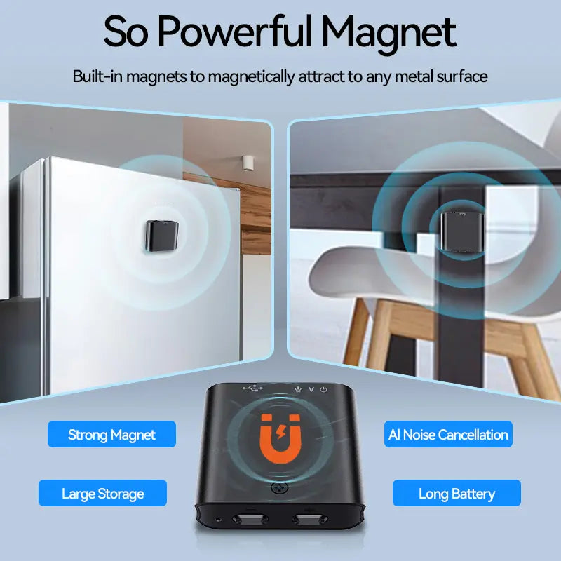 🎙️Mini Magnetic Voice Recorder One-Touch Recording