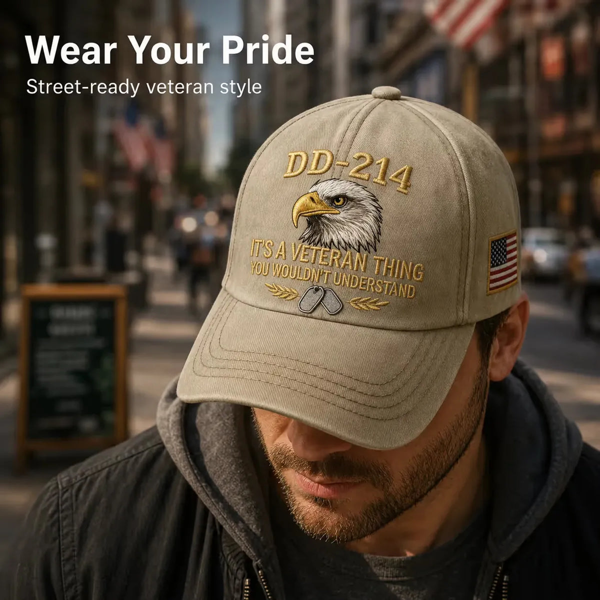 100% Handmade DD-214 Veteran Honor Embroidered Cap - Buy 2 Get Extra 10% Off